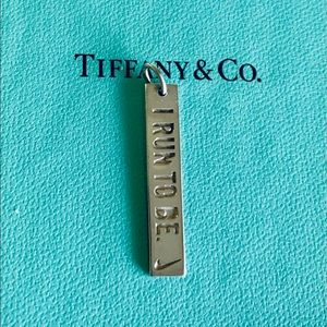 SOLD Tiffany & Co. Sterling Silver Nike “I Run To B” Runner Pendant